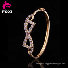 Different Design Style 18k Gold Plated Zircon Jewelry Bangles